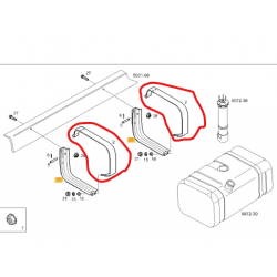 Bande de serrage de réservoir à carburant pour Iveco - 504075629