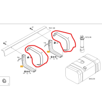 Bande de serrage de réservoir à carburant pour Iveco - 504075629