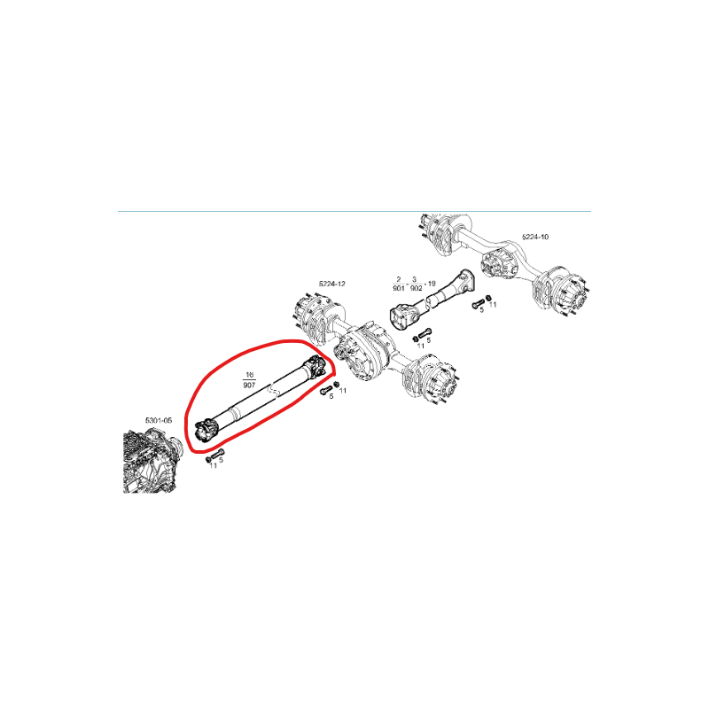 Arbre de transmission pour Iveco - 5802281056