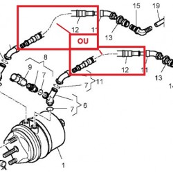 Flexible de frein avant liaison cylindre à ressort, vendu à l'unité, pour Renault 7420872763