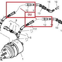 Flexible de frein avant liaison cylindre à ressort, vendu à l'unité, pour Renault 7420872763