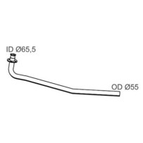 Tube avant d'échappement pour Renault 5010236572