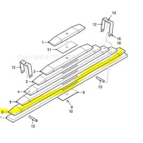 Lame n° 6 arrière origine pour DAF 1272647