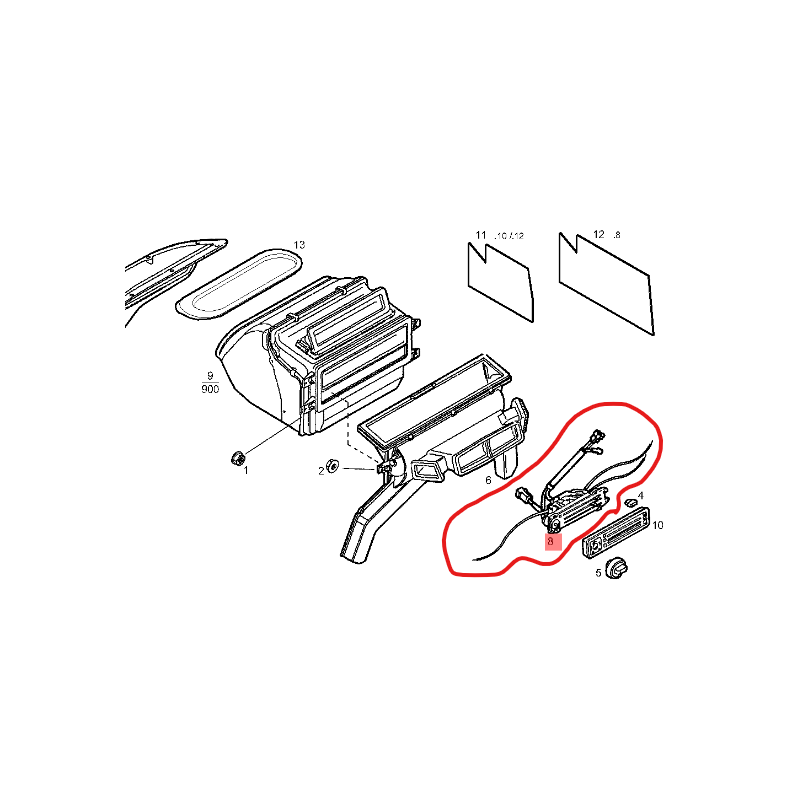 Commande chauffage pour Iveco - 93933964