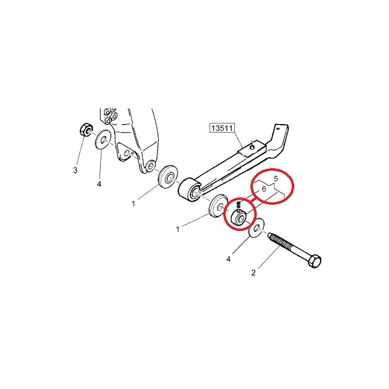 Bague à goupille de main de ressort pour Renault 5010571635