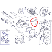 Capteur d'usure de plaquette de frein pour Mercedes - A 0005404436