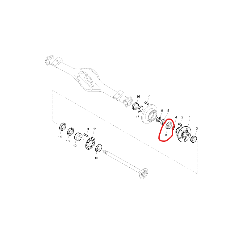 Roulement à l'AR du moyeu AR pour Renault - 5001871285