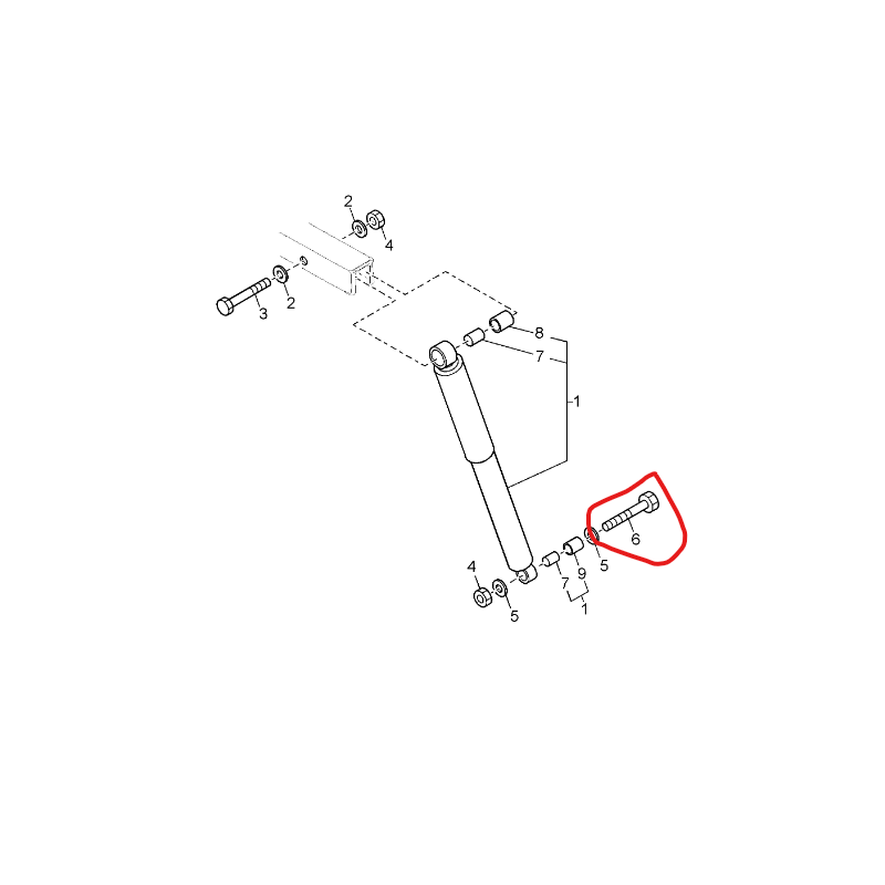 Vis amortisseur AR pour Renault - 5001868809