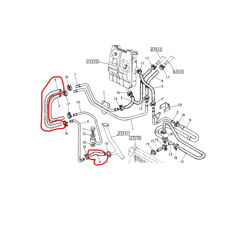 Lot de 4 Durites pour Renault - 5689330583