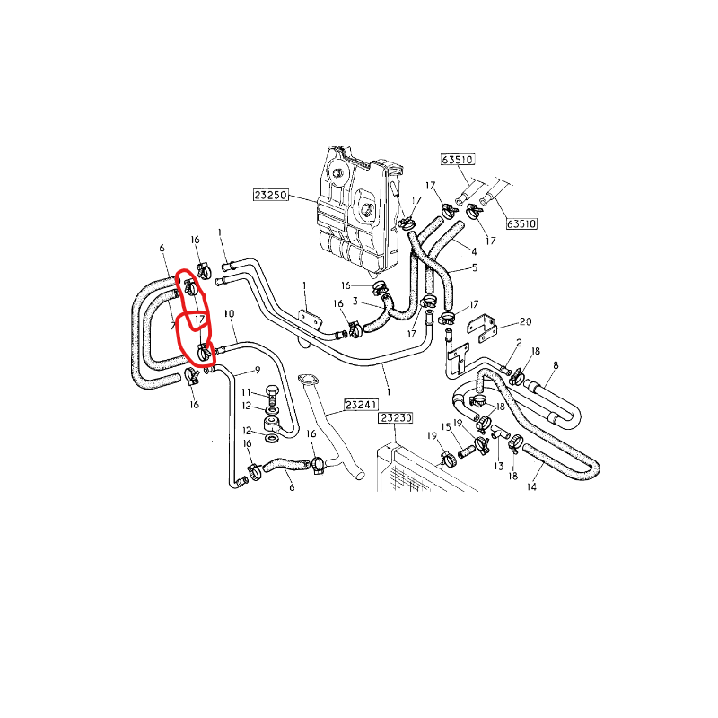 Collier durite pour Renault - 7703083428