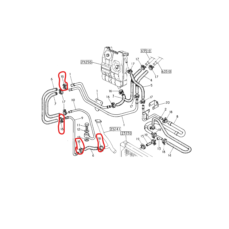 Collier durite pour Renault - 7703083429