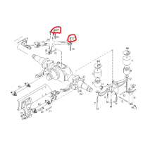 Ecrou de tirant de pont sup pour Mercedes - 06112290021