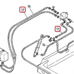 Flexible basculement de cabine, repéré en  Rouge, pour Renault 5001866363
