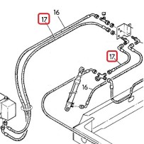 Flexible basculement de cabine, repéré en  Rouge, pour Renault 5001866363