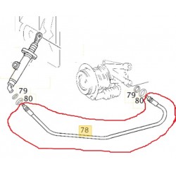 Tuyau de liaison entre Emetteur d'embrayage et butée de débrayage pour Mercedes A 9702950013