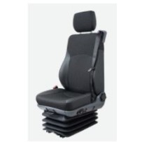Siège pneumatique, conducteur, ceinture 3pts lombaires mécaniques, vinyle, sans options, entraxe 230 et coloris gris.