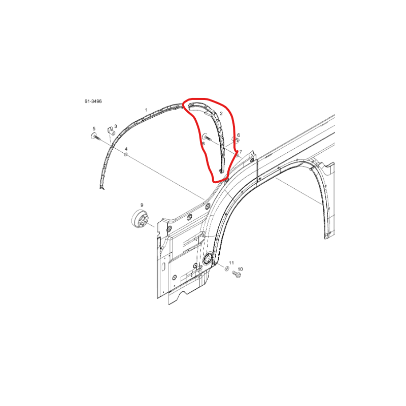 Elargissement d'aile Coté D pour Man - 81612100534