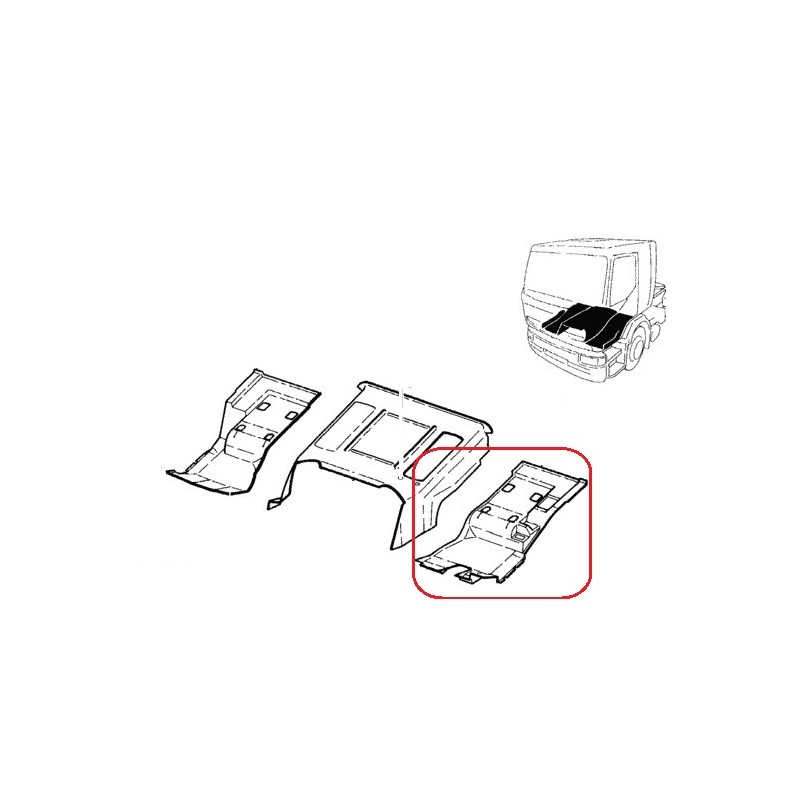 Tapis de sol primaire, côté conducteur, pour Renault 5010515593