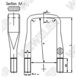 Bride de lame de ressort AV pour Mercedes - B020M20B072