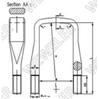 Bride de lame de ressort AV pour Mercedes - B020M20B072