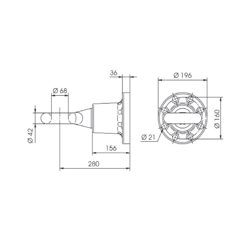 ANNEAUX DE REMORQUAGE AMOVIBLE Ø68MM SAF