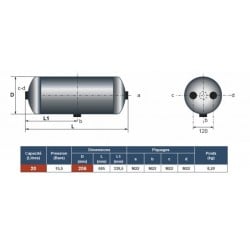 Cuve d'air 20 L pour Daf -...