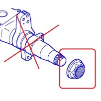 Ecrou central de moyeu pour Renault 7423085183