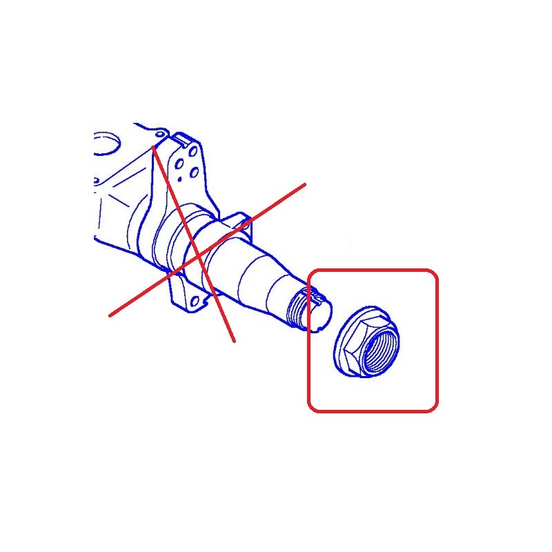 Ecrou central de moyeu pour Renault 7423085183