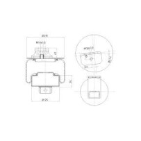 Coussin d'air, avec piston acier, gauche pour Iveco 500355474