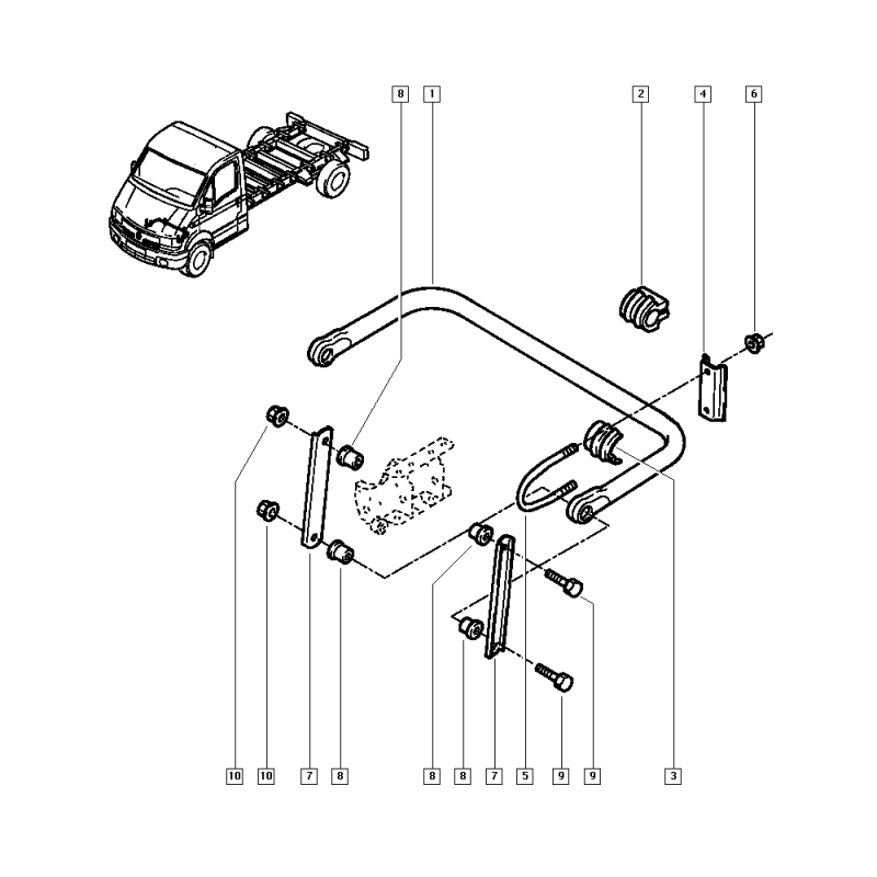 Biellette de barre stabilisatrice avant  pour Renault Trucks 5010630181