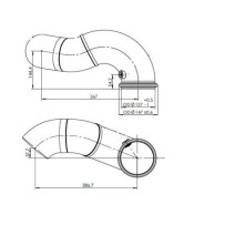 Tube après silencieux pour Renault Trucks 7421808286