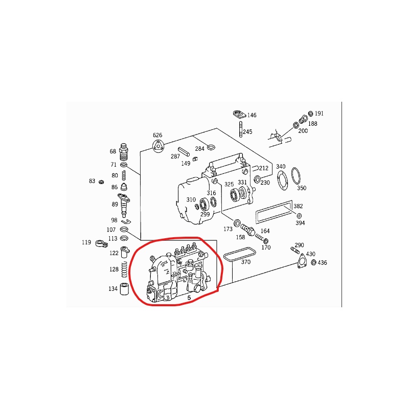 Pompe à injection échange standard pour Mercedes - A 0140749602