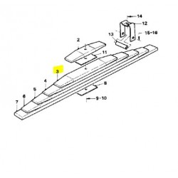 Lame de ressorts position 5 pour DAF 1279586