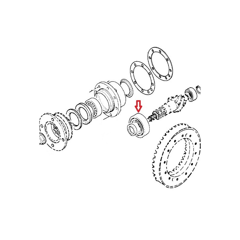 Roulement de nez de pont pour Renault 0959901206