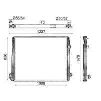 Radiateur pour Scania 2439720