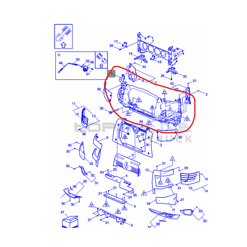 Pare-choc pour Renault - 7484811570