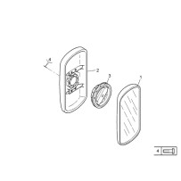 Glace de rétroviseur pour Renault Mascott/Master - 5001847285