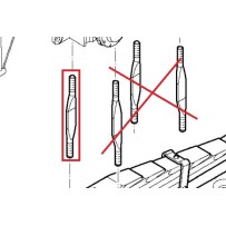 Tige de bride de ressort pour Daf 0595301 - 2319714