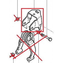 Ferrure support de boite arrière sur châssis pour Renault 5010382079