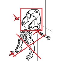 Ferrure support de boite arrière sur châssis pour Renault 5010382079