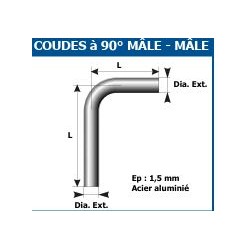 COUDES à 90° MÂLE - MÂLE dia 114.3 L 390mm