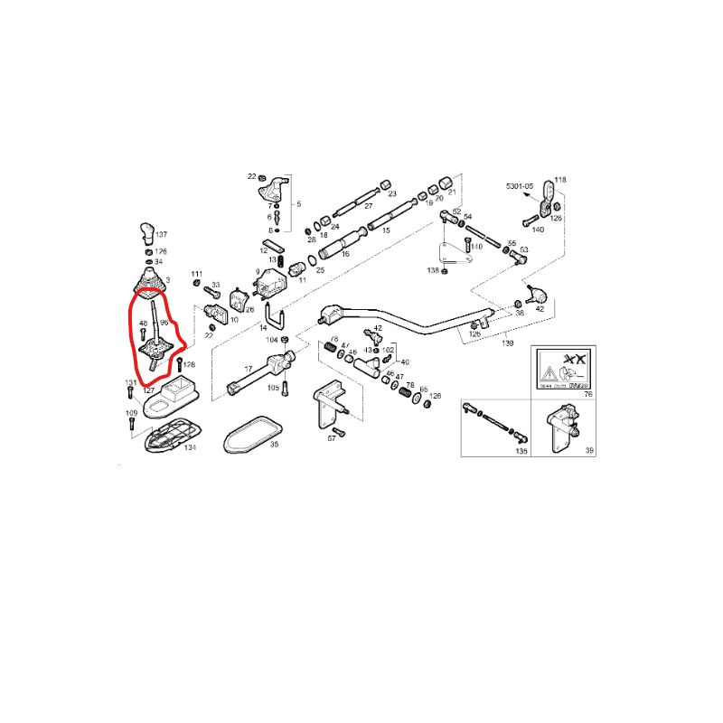 Levier de vitesse pour Iveco - 41297378