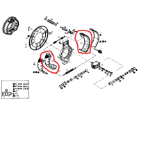 Jeu de mâchoire de frein AR pour Iveco - 8198949