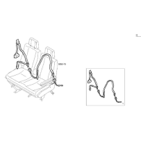 2 ceinture de sécurité + brins banquette pour Iveco - 98410393