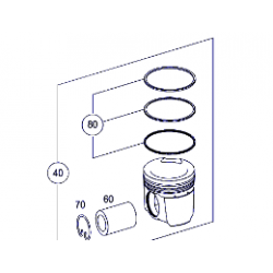 Piston de chemise complet pour Mercedes - A 4730301217