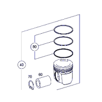 Piston de chemise complet pour Mercedes - A 4730301217