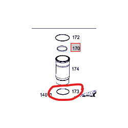 Joint torique de chemise pour Mercedes - A 0239975345