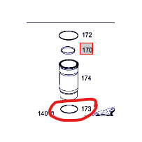 Joint torique de chemise pour Mercedes - A 0239975345