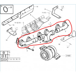 Collecteur échappement pour Renault - 7423485080