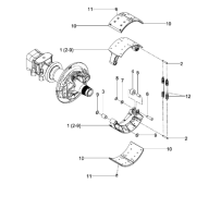 JEU GARNITURES MERCEDES - MAN 410X223 avec rivets - 81502210977